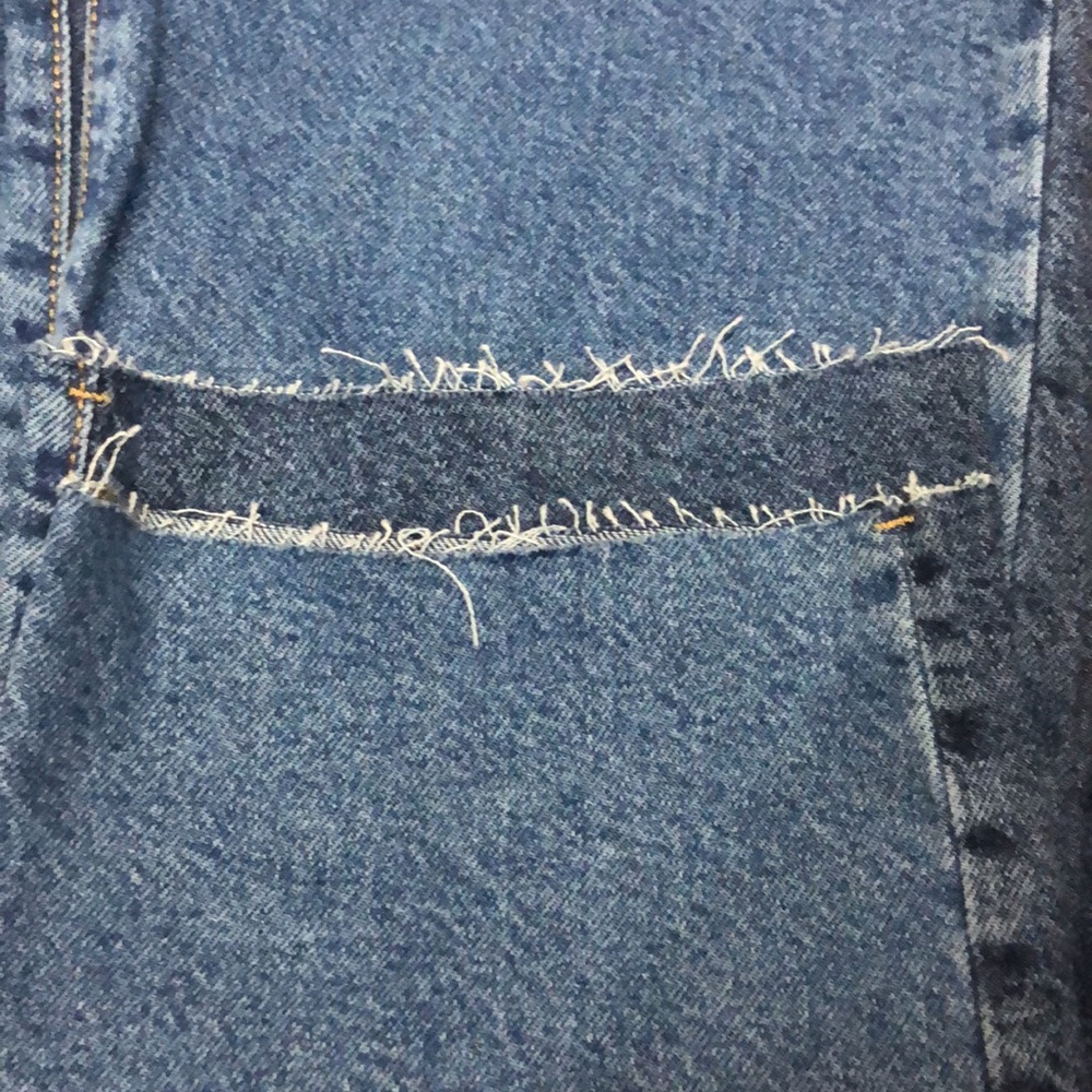 Mango Womens Cropped Jeans Size 14 Cotton Blue High Waist Straight Leg Denim - Picture 5 of 11